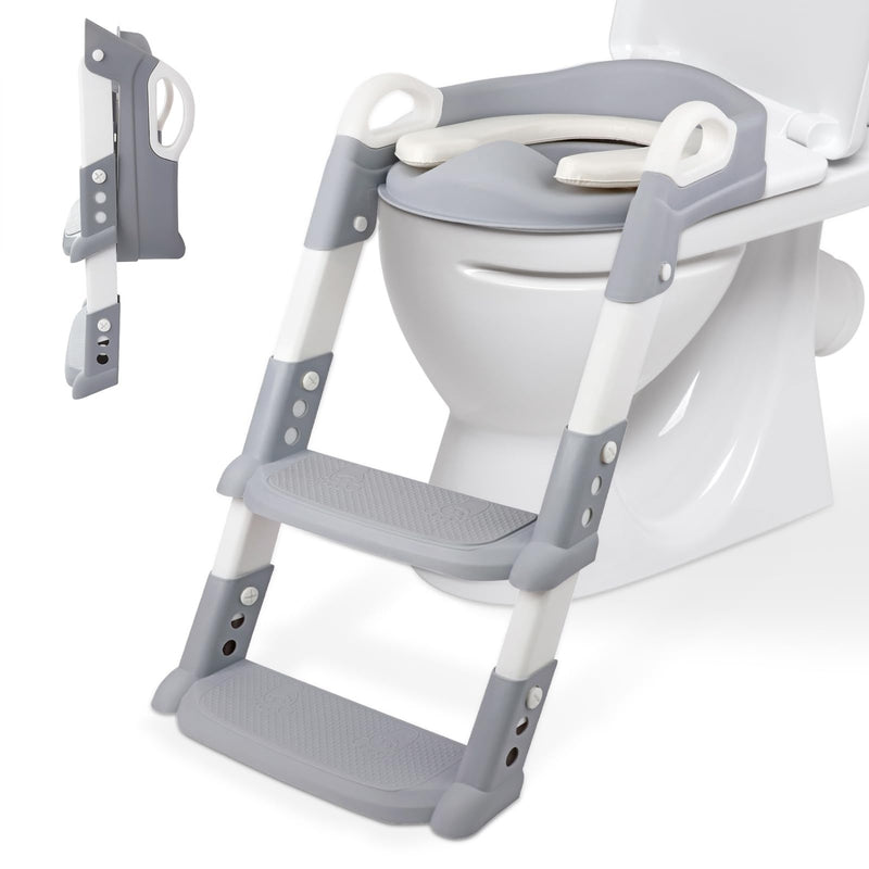 Alivio 2-in-1 Kids Potty Training Seat with Adjustable Ladder and Foldable Potty