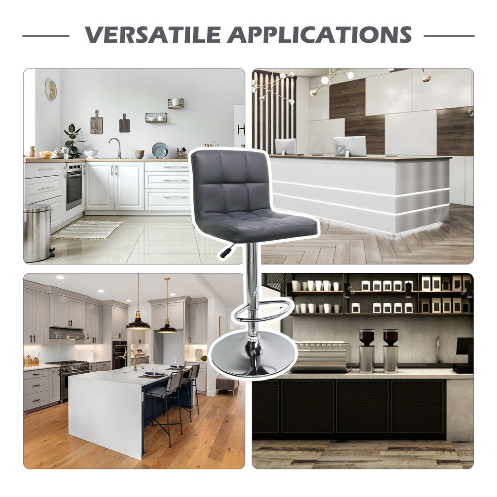Pair of Bar Stools Modern Breakfast Bar Kitchen Barstool