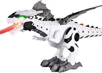 Coosmo Walking Dinosaur Mechanical Spray Electric Toy Fire Breathing Water Spray Dragon