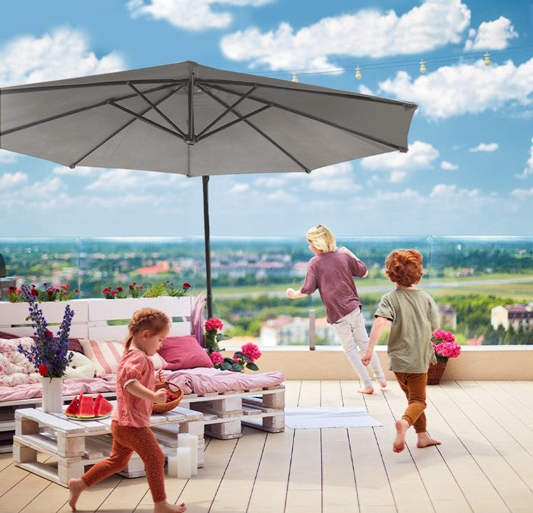 3M Cantilever Banana Grey Garden Parasol