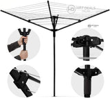 Alivio 4 Arm 45M Rotary Clothes Airer With Ground Spike and 4 Height Positions