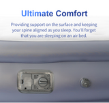 ALIVIO INFLATABLE DOUBLE / SINGLE AIR BED WITH BUILT IN PUMP - AIR MATRESS