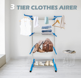 3 Tier Clothes Airer Rack Indoor Outdoor Dryer Laundry Foldable Dry Rail Hanger