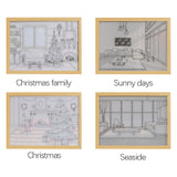 Alivio Decoration Frame Lights Christmas Wall Decoration with Warm Lights 31 x 22cm