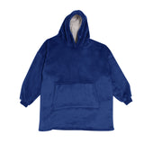 Alivio Oversized Women Fleece Hoodie Blanket Giant Wearable Adults (Blue)