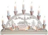 Alivio Wooden Christmas Candle Light Bridge with 07 LED Lights