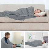 Alivio Medium Faux Fur Mink Throw Luxury Super Soft Plain Bed Sofa Settee Throw Blanket - Silver