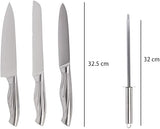 Alivio Set of 8 Pcs Kitchen Knife Set with Rotating Stand