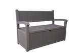 Alivio Outdoor Plastic Storage Bench UV Protection Padlock Compatible 265L