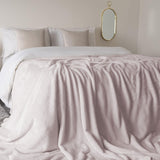 Alivio Small Faux Fur Mink Throw Luxury Super Soft Plain Bed Sofa Settee Throw Blanket - Mink