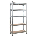 Alivio 5 Tier Racking Shelf Heavy Duty Steel Unit  (Silver)