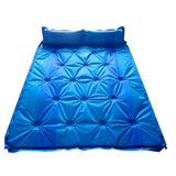 Alivio Camping Inflatable Sleeping Pad, Waterproof Inflating Sleeping Mat (Double, Blue)