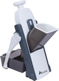 Alivio Multifunctional Spring Slicer - Vegetable Slicer, Dicer, Julienne, Stick Cutter with Stainless Steel Blade & 4 Cutting Modes, Safe & Unique Slicer Kitchen Gadgets (Grey)