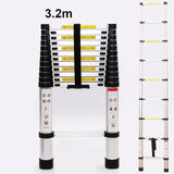 Alivio 3.2m Telescopic Ladder Extendable Collapsible Heavy Duty (3.2M 10.5FT) Max 150 KG