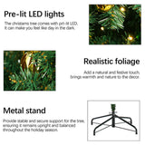 Alivio 6ft Artificial Christmas Tree with LED Light Options with Stand