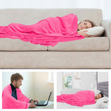 Alivio Faux Fur Mink Throw Luxury Super Soft Plain Bed Sofa Settee Throw Blanket - Small Fuchsia Pink