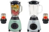 Bistro Chef 2-in-1 Nuts Ice Crushing Mixer Blender 850W (Blue & Green, Pack of 2)