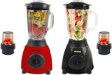 Bistro Chef 2-in-1 Nuts Ice Crushing Mixer Blender 850W (Red & Black, Pack of 2)