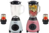 Bistro Chef 2-in-1 Nuts Ice Crushing Mixer Blender 850W (Pink & Blue, Pack of 2)