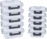 Alivio Pack of 10 Food Storage Containers, Meal Prep Containers with Leakproof Lid