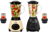 Bistro Chef 2-in-1 Nuts Ice Crushing Mixer Blender 850W (Beige & Black, Pack of 2)