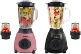 Bistro Chef 2-in-1 Nuts Ice Crushing Mixer Blender 850W (Pink & Black, Pack of 2)