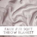 Alivio Small Faux Fur Mink Throw Luxury Super Soft Plain Bed Sofa Settee Throw Blanket - Mink