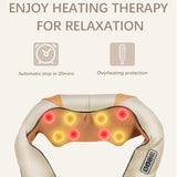 Alivio Shiatsu Back Neck Massager with Heat Deep Tissue (Grey)
