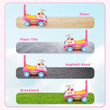 Alivio Kids First Ride On Car with Sounds & Storage Box Non-Slip Wheels (Pink)
