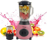 Bistro Chef 2-in-1 Mixer Blender 850W for Ice Crusher, Nuts Crushing (Pink)