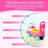 Alivio Kids First Ride On Car with Sounds & Storage Box Non-Slip Wheels (Pink)