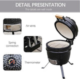 Kamado Egg Ceramic Charcoal BBQ Barbecue Grill Roaster Smoker 13″