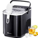 Alivio Portable Ice Maker 9 Cubes in 6 Mins Ice Machine with 1.2L Water Tank (Black)