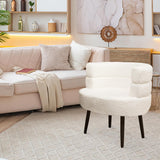 Alivio Sherpa White Sofa Chair for Living Room, Bedroom & Dining Room