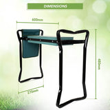 Premium Gardening Kneeler 2-In-1 Folding Lightweight Comfortable Padded Seat Tool Bag Pouch