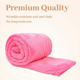 Alivio Faux Fur Mink Throw Luxury Super Soft Plain Bed Sofa Settee Throw Blanket - Small Fuchsia Pink