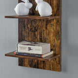 5 Tier Wall Shelf Unit Narrow Space Saving Smooth Finish