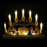Alivio Wooden Christmas Candle Light Bridge with 07 LED Lights