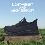 Lightweight Safety Shoes Breathable Toe Cap, Puncture Proof Safety Trainers Men Women (Navy Blue, 11)