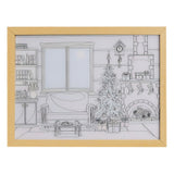 Alivio Frame Lights Christmas Wall Decoration in Warm Lights 31 x 22cm