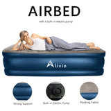 Alivio Inflatable Double Air Bed With Built-In Pump - Air Mattress