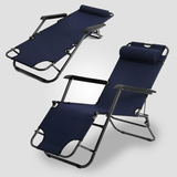 Navy Outdoor Folding Chairs Garden Beach Sunlounger Patio Chair