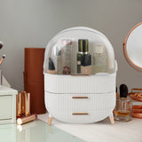 Alivio Portable Multi-Function Makeup Case, Cosmetic Organizer with 2 Drawers (White)