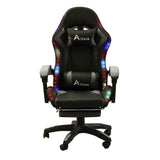 Alivio 360 Degree Swivel LED Gaming Chair with Footrest Lumbar Support Back Support (Grey)