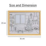 Alivio Frame Lights Christmas Wall Decoration in Warm Lights 31 x 22cm
