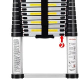 Alivio 3.8m Telescopic Ladder Extendable Collapsible Heavy Duty 150kg