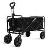 Alivio Black Heavy Duty Folding Wagon Cart With Adjustable Handle