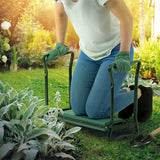 Premium Gardening Kneeler 2-In-1 Folding Lightweight Comfortable Padded Seat Tool Bag Pouch