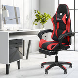 Red Alivio 360° Gaming Swivel PU Leather Chair With Armrest, Footrest & Massager