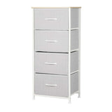 Alivio Chest of Drawers Cabinet, 4 Drawer Storage Chest, Storage Cabinet with Steel Frame, Fabric 4-Drawer Storage Organizer Unit for Closet, Cabinet for Bedroom, Living Room, Kids Room (Grey)